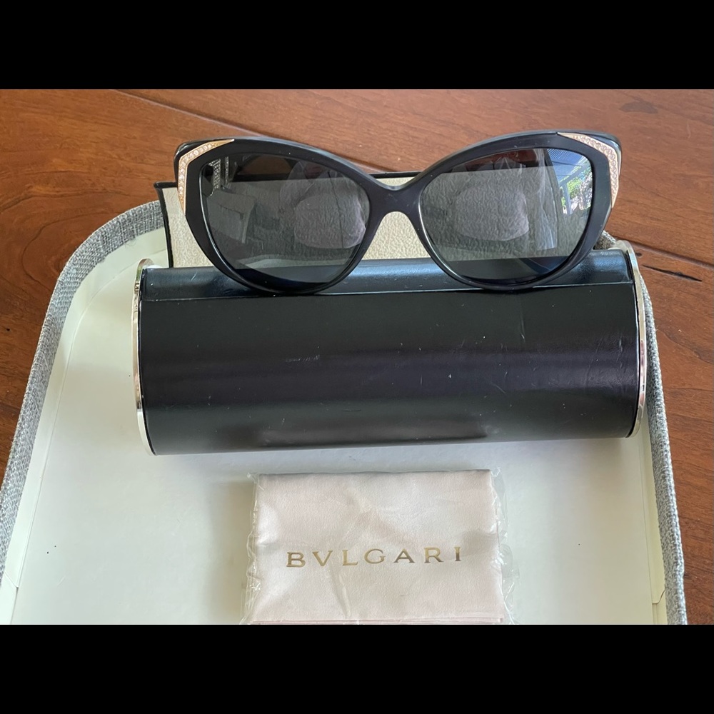 Bvlgari sunglasses frames with prescription lens. Prescription unknown.